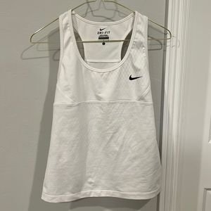 White nike running tank top